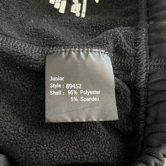 Obermeyer Black Fleece Mid-Rise Elastic Waist Jogger Sweatpants Juniors Large - Picture 11 of 13